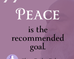 Peace is the recommended goal