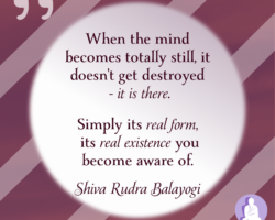 When the mind totally becomes still, it doesn’t get destroyed